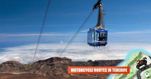 Motorradroute zum Teide mit Seilbahn